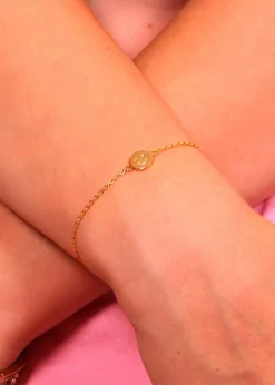 Say It With Yellow Gold Smiley Friendship Bracelets