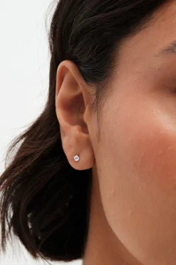 Simply Silver Sterling Silver 925 Cubic Zirconia Classic Round Earrings (Pack of 3)