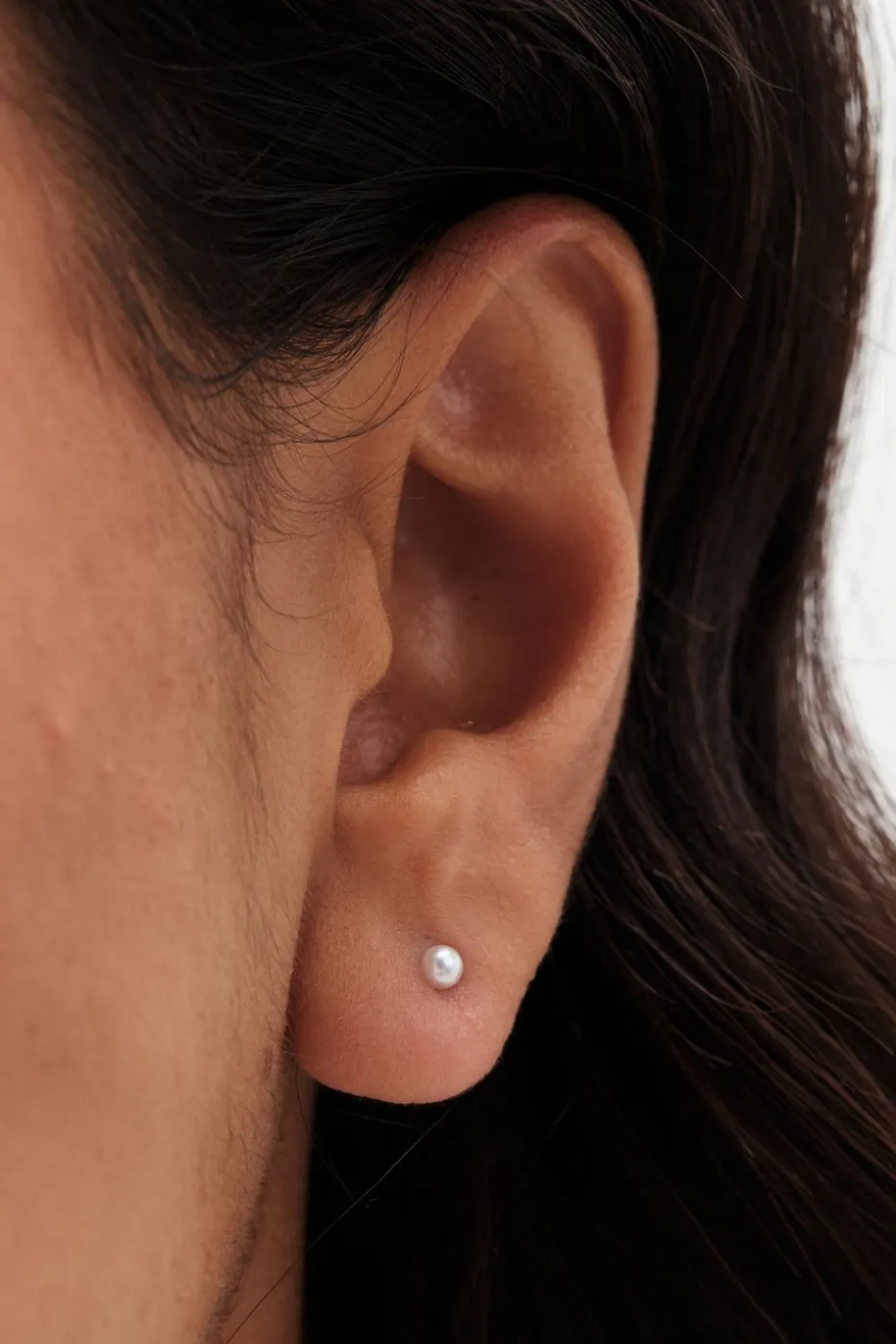 Simply Silver Sterling Silver 925 Pearl and Cubic Zirconia Bow Stud Earring (Pack of 3)