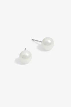 Simply Silver Sterling Silver 925 Pearl Stud 8mm Earrings