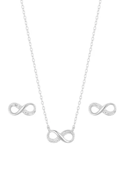 Simply Silver Sterling Silver 925 Infinity Set - Gift Boxed