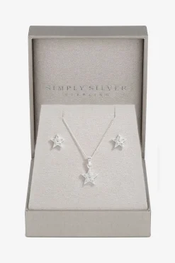Simply Silver Sterling Silver 925 Celestial Set - Gift Boxed