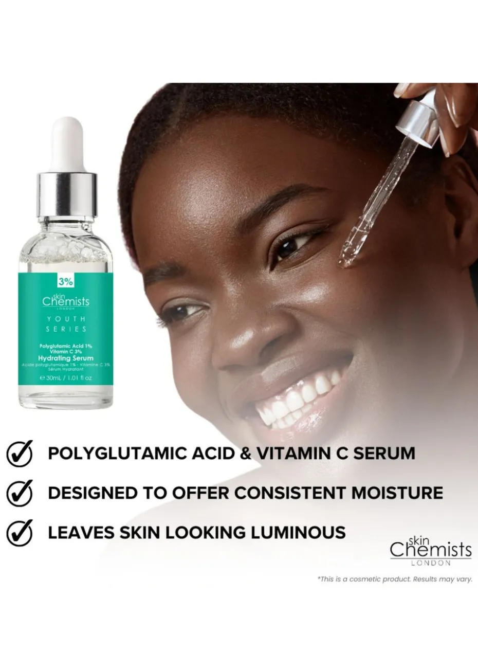 SkinChemists Hydrating Serum Polyglutamic Acid, Vitamin C (30ml)