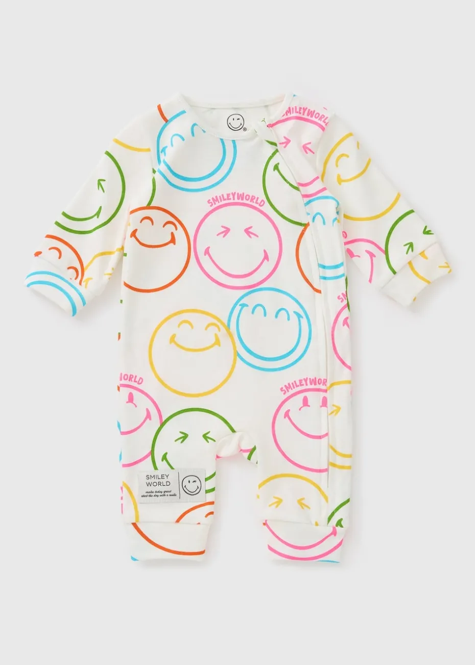 Smiley Baby Cream Sleepsuit (Newborn-18mths)