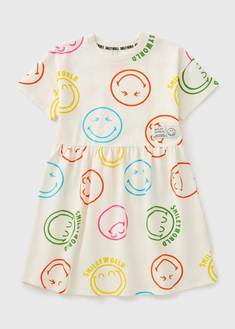 Smiley Girls Cream Dress (1-13yrs)