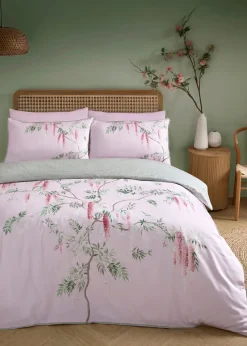 Soiree Enya Digitally Printed Pink Duvet Cover Set