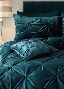 Soiree Mira Velvet Blue Duvet Cover Set