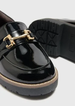Soleflex Black Chain Loafers