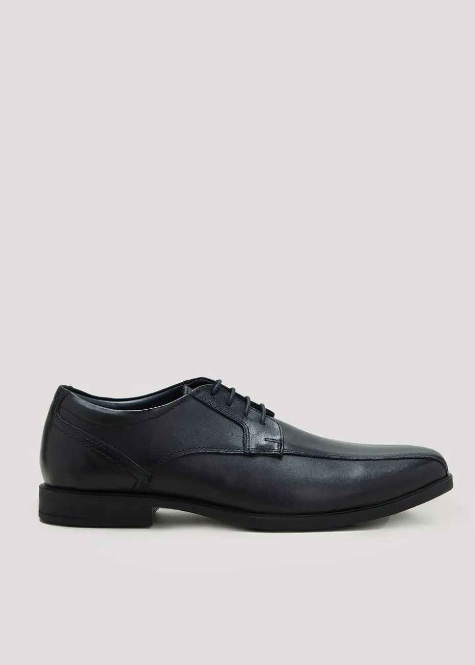 Soleflex Black Tramline Derby Shoes