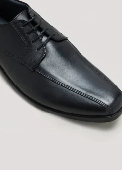 Soleflex Black Tramline Derby Shoes
