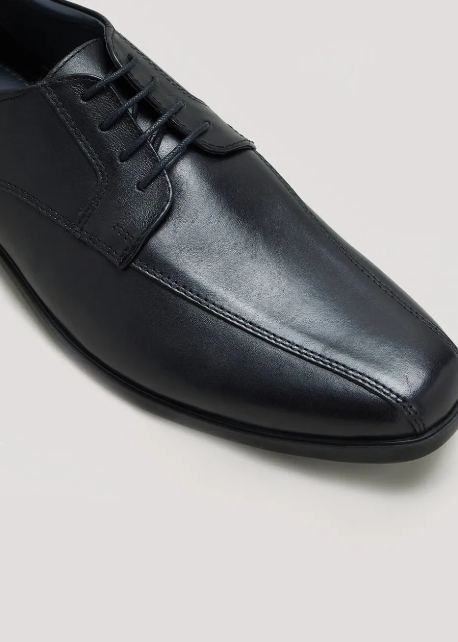 Soleflex Black Tramline Derby Shoes