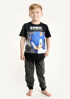 Sonic Boys Black Pyjama Set (4-8 yrs)