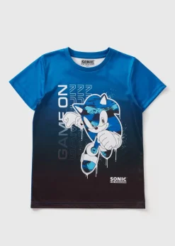 Sonic Boys Blue Game On T-Shirt (5-13yrs)