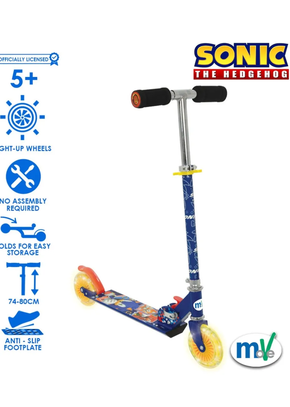 Sonic Folding Inline Scooter With Light Up Wheels