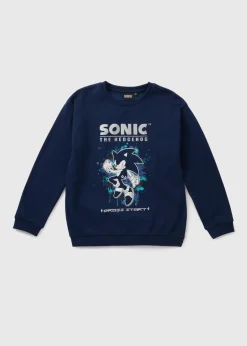 Sonic Navy Foil Sweatshirt (5-13yrs)