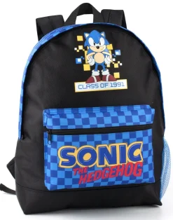 Sonic The Hedgehog Black Retro Style Gaming Backpack