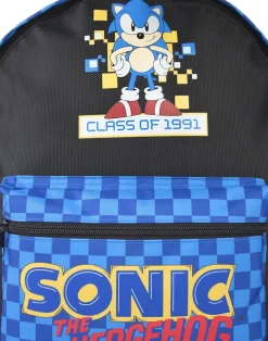 Sonic The Hedgehog Black Retro Style Gaming Backpack