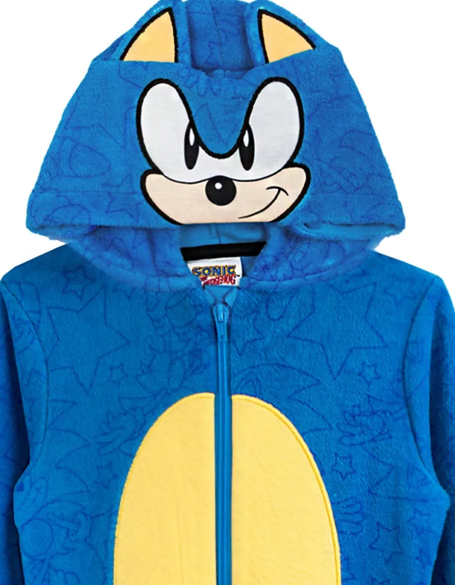 Sonic The Hedgehog Blue Cosplay Boy's 3D Onesie (4-12 Years)