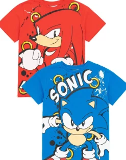 Sonic The Hedgehog Boys Multicoloured Character 2 Pack T-Shirts (4 - 12 Years)