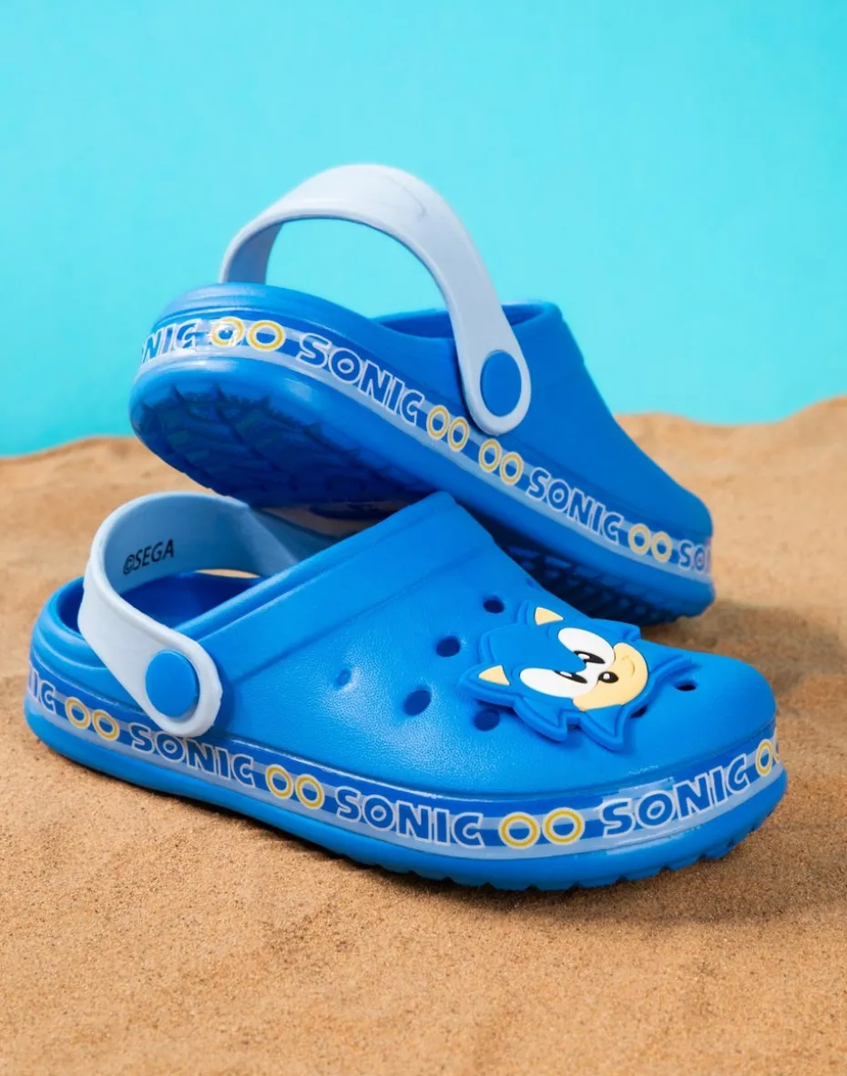Sonic The Hedgehog Kids Blue Clogs (Younger 10-3 Older)