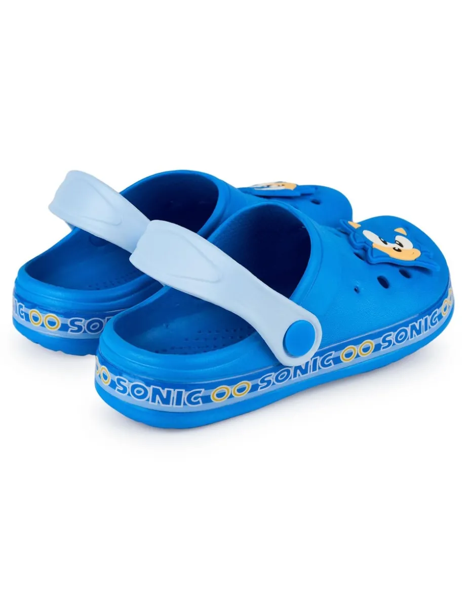 Sonic The Hedgehog Kids Blue Clogs (Younger 10-3 Older)
