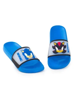 Sonic The Hedgehog Kids Blue Sliders (Younger 10-3 Older)