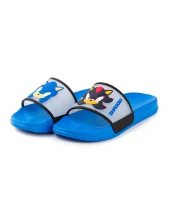 Sonic The Hedgehog Kids Blue Sliders (Younger 10-3 Older)