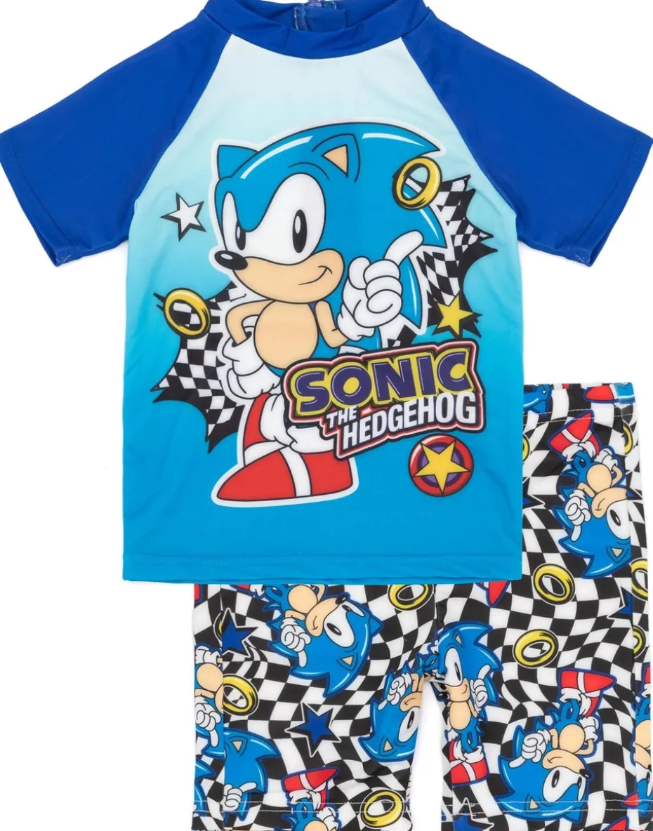 Sonic The Hedgehog Kids Blue 2 Piece Swim Set (3-10 Years)