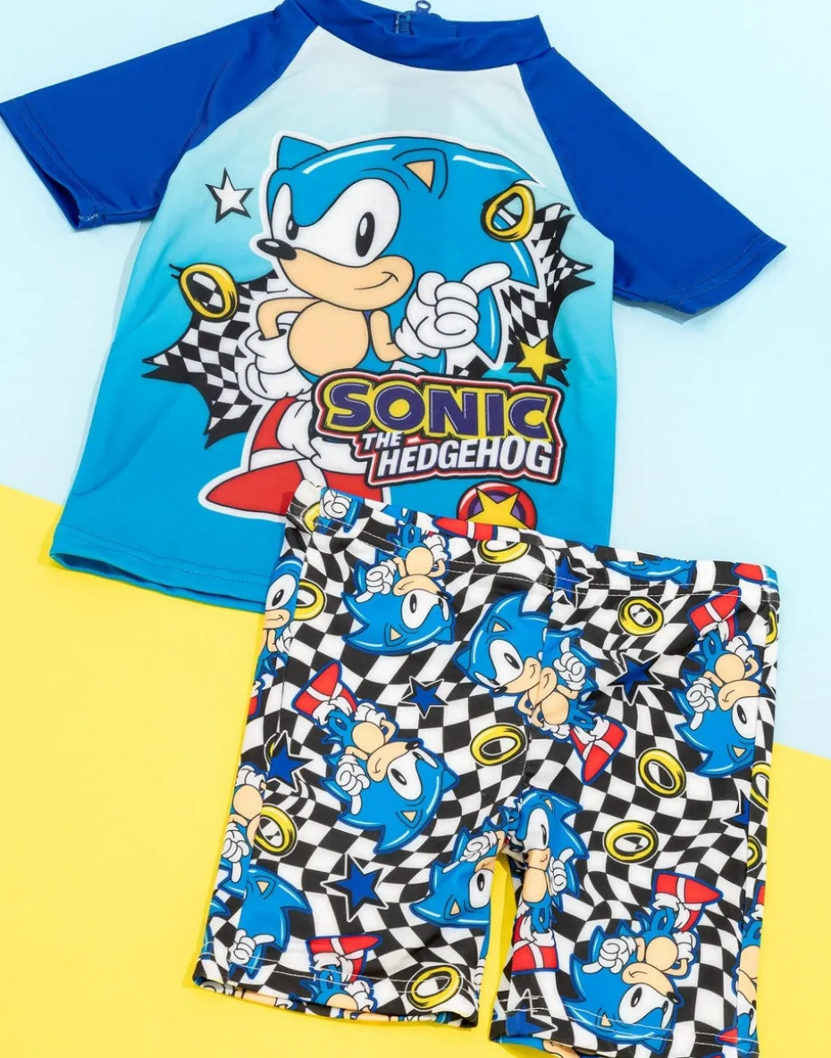 Sonic The Hedgehog Kids Blue 2 Piece Swim Set (3-10 Years)