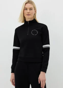 Souluxe Black Athletics Club Half Zip Top