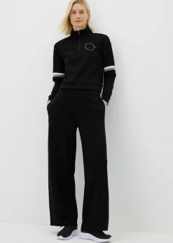 Souluxe Black Athletics Club Half Zip Top