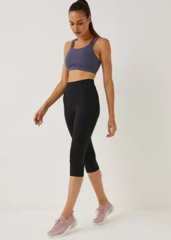 Souluxe Black Capri Sports Leggings