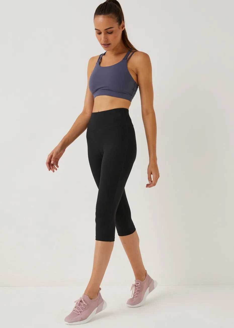 Souluxe Black Capri Sports Leggings