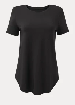 Souluxe Black Longline Sports T-Shirt