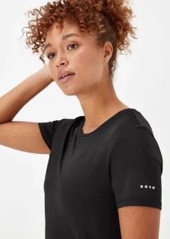 Souluxe Black Longline Sports T-Shirt