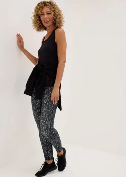 Souluxe Black Mesh Sports Vest Top