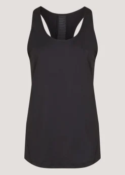Souluxe Black Mesh Sports Vest Top