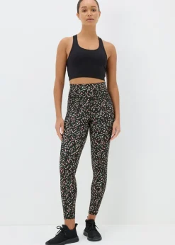 Souluxe Black Multi Dash Pattern Leggings