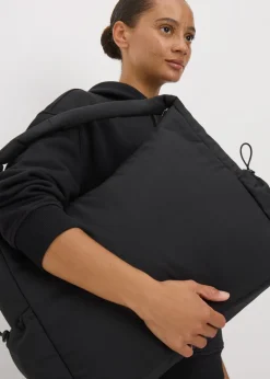 Souluxe Black Nylon Tote Bag