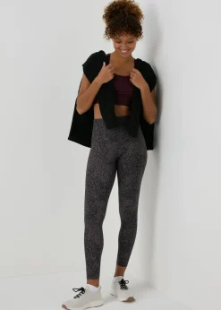 Souluxe Black Tonal Print Leggings