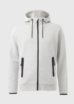 Souluxe Grey Tech Zip Up Hoodie