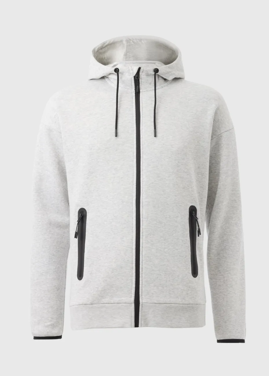 Souluxe Grey Tech Zip Up Hoodie
