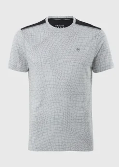 Souluxe Grey Wavy Line T-Shirt