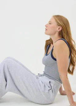 Souluxe Grey Wide Leg Jogging Bottoms