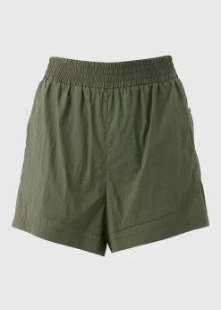 Souluxe Khaki Co Ord Woven Running Shorts