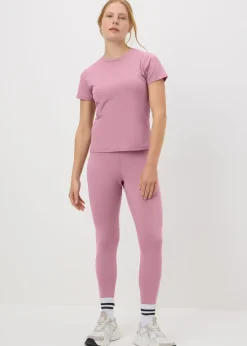 Souluxe Mauve Fitted Short Sleeve T-Shirt