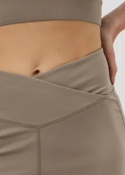 Souluxe Mocha Wrap Waist Cycle Shorts