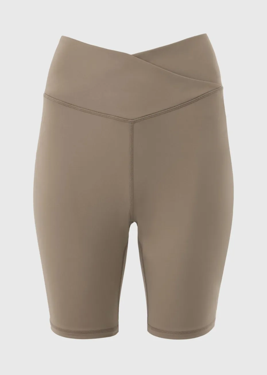 Souluxe Mocha Wrap Waist Cycle Shorts