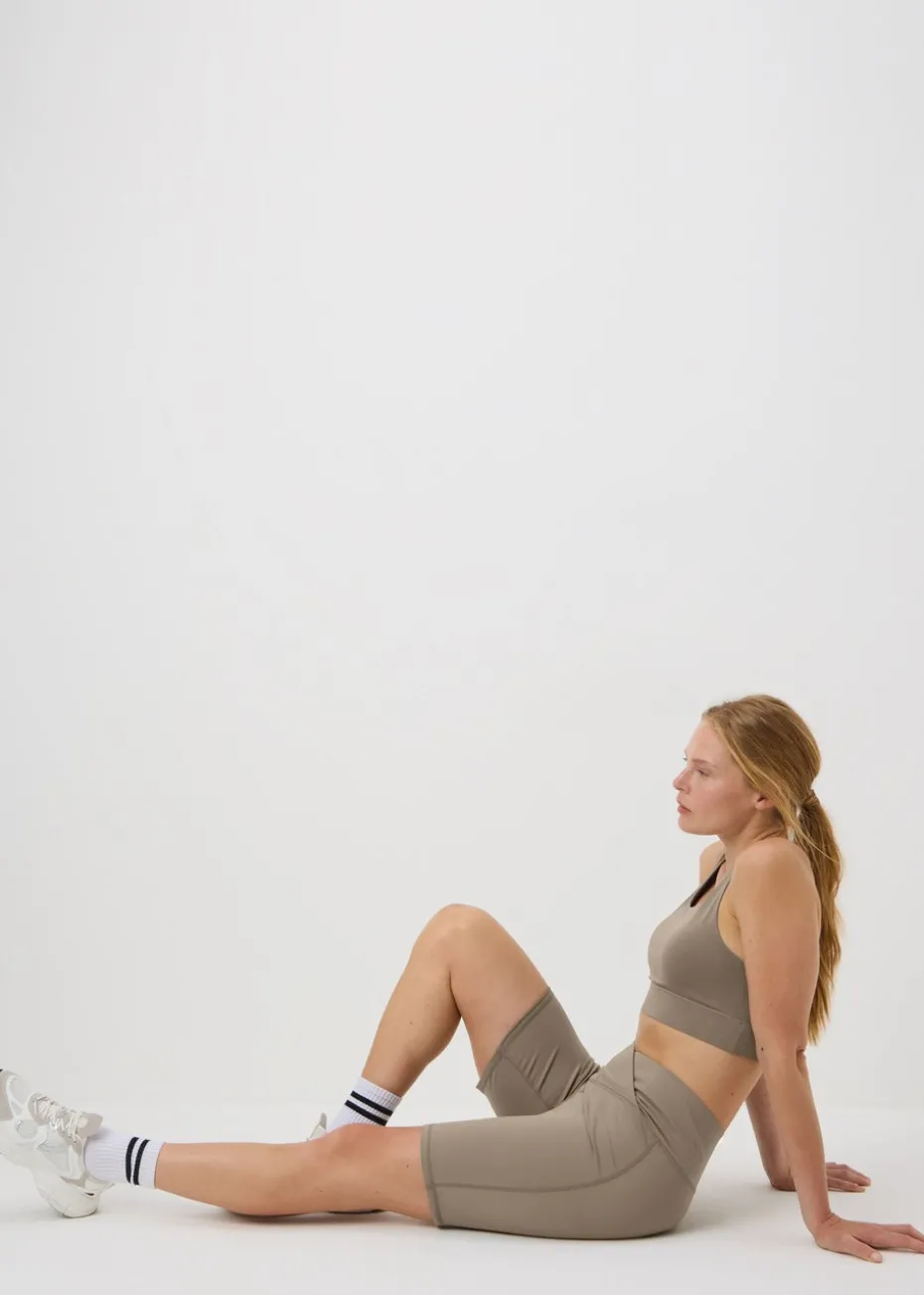 Souluxe Mocha Wrap Waist Cycle Shorts