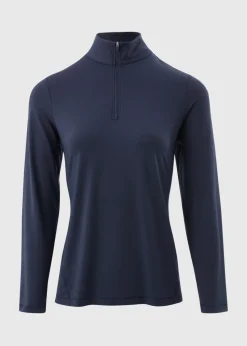 Souluxe Navy Half Zip Top